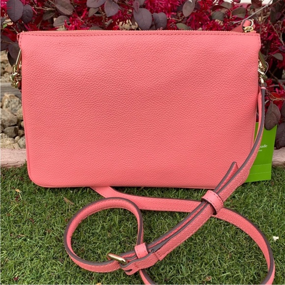 New Kate Spade Coral Crossbody Leather Bag - Picture 3 of 7